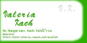valeria kach business card
